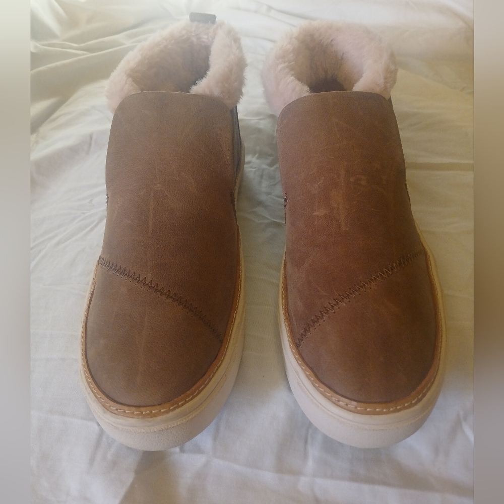 Women's Brown Shearling-Lined Ankle Boots